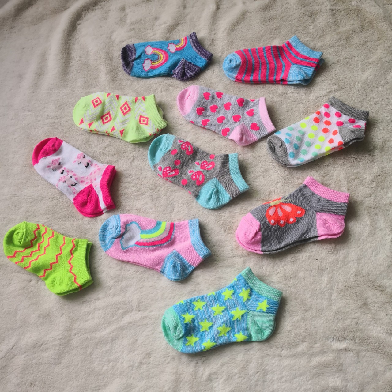 MUISUNGSHOP สินค้าโล๊ะสต๊อก ค้างโกดัง หลุด QC ถุงเท้าเด็กทรง boat sock คละลายถูกที่สุด เลือกลายไม่ได้ ขายส่ง