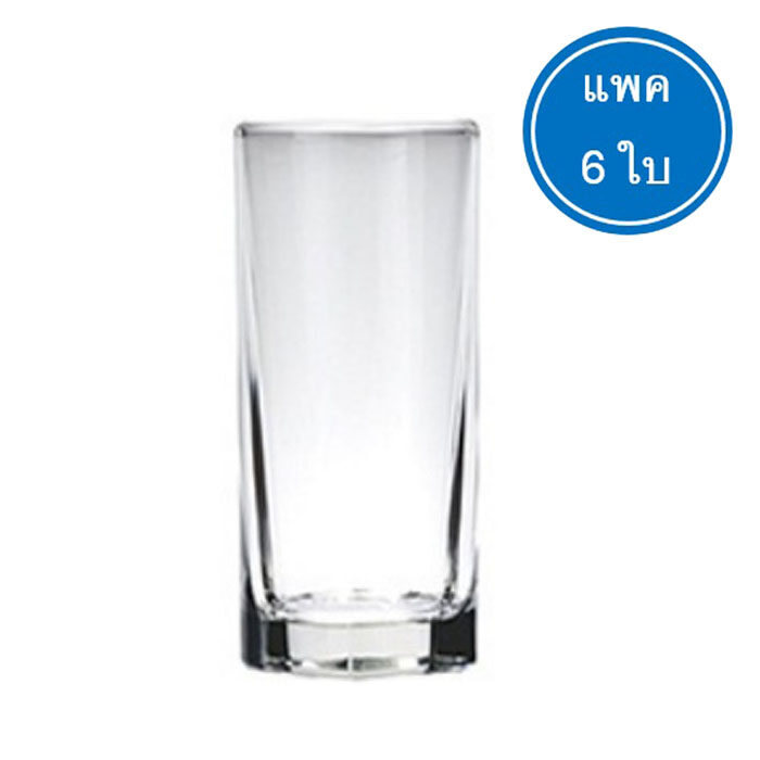 แก้วน้ำLong Drink ก้นเหลี่ยม ความจุ14ออนซ์ (LG100414) บรรจุ 6 ใบ