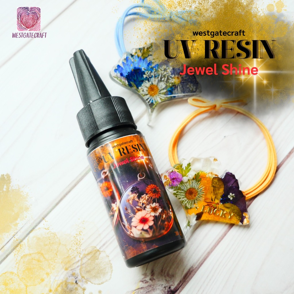 ยูวีเรซิ่น UV Resin สูตร Jewel Shine 30 กรัม ใสมาก ทนเหลือง กลิ่นต่ำสบายจมูก
