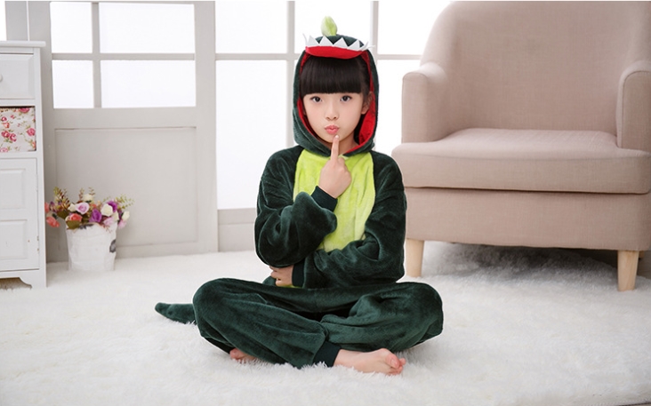 7C64 ชุดเด็ก ชุดมาสคอต ชุดนอน ชุดแฟนซี มังกร ก๊อตจิ ไดโนเสาร์ สีเขียว Mascot Green Dinosaur Dragon Costumes