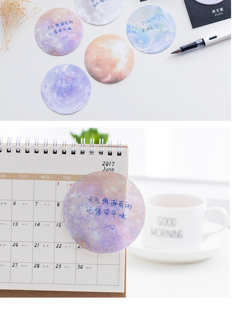 MUISUNGSHOP โพสอิท กระดาษโน๊ต ลายดาวเคราะห์ สไตล์เกาหลี