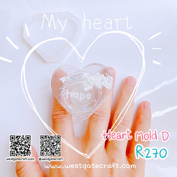 แม่พิมพ์ซิลิโคน R270 Heart Mold D