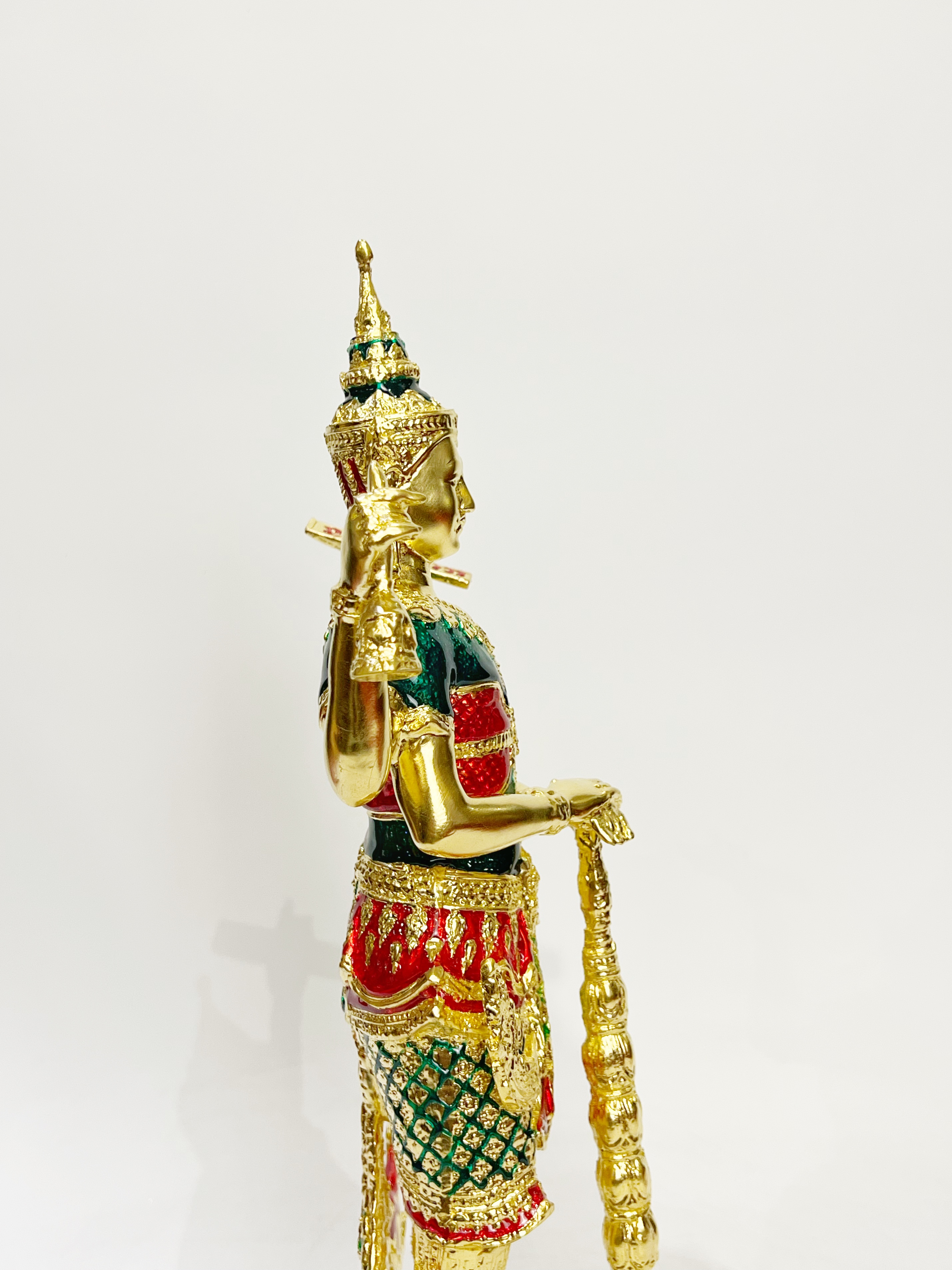 เทวรูป ท้าวเวสสุวรรณ ขนาดสูง 18 นิ้ว ท้าวเวสสุวรรโณ จตุมหาราชิกา วัดหน้าพระเมรุราชิการาม จ.พระนครศรีอยุธยา