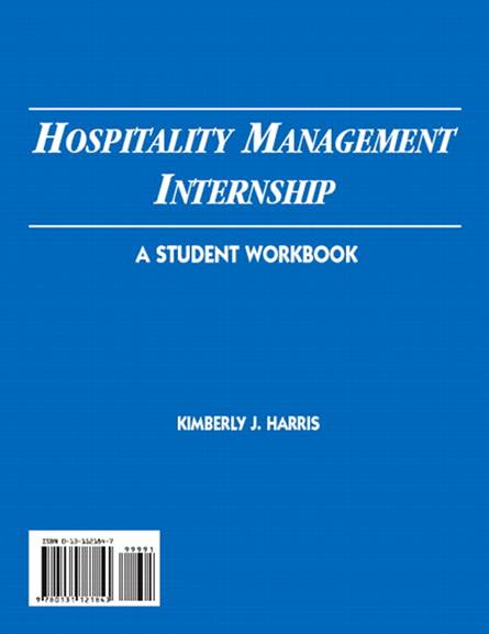 Hospitality Management Internship : A Student Workbook ISBN 9780131121843