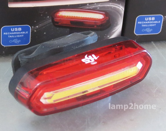 ไฟท้ายจักรยาน ปรับได้ 2 สี 6 จังหวะ ชาร์จ usb