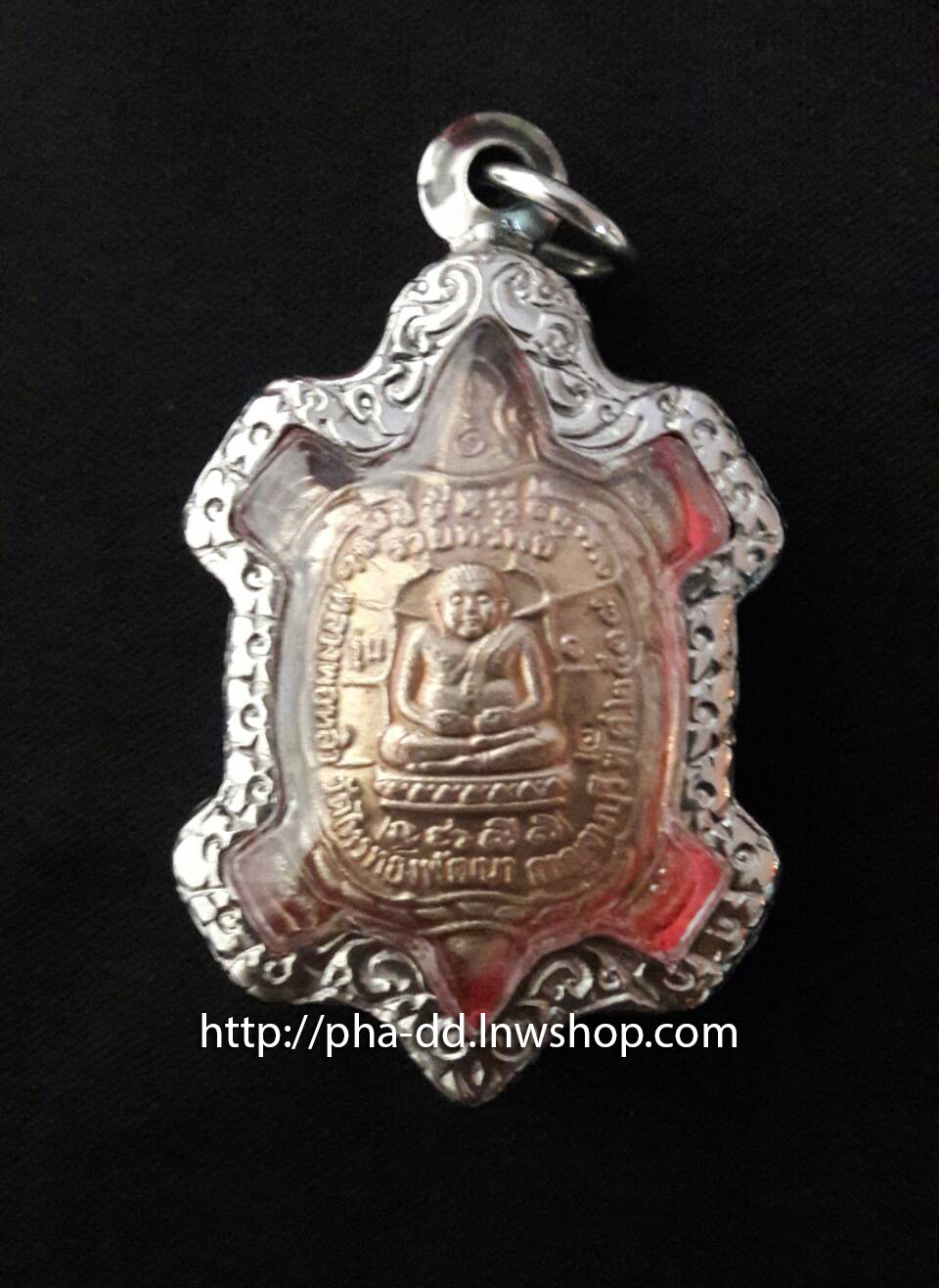 เหรียญพญาเต่าเรือน รุ่นรวยทรัพย์ หลวงปู่หลิว ปี 2538 (พร้อมกรอบสแตนเลส)