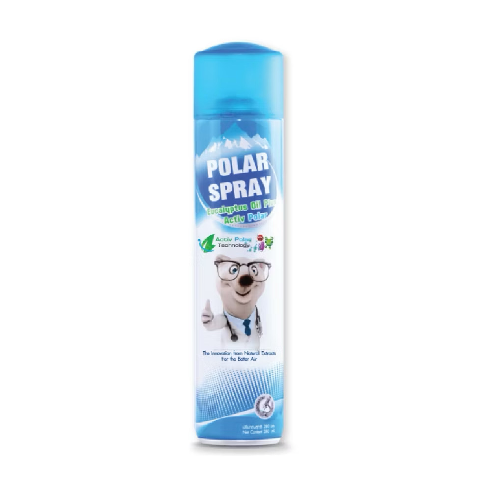POLAR SPRAY โพล่าร์ สเปรย์ สเปรย์ฆ่าเชื้อโรคในอากาศจากแอคทีฟโพลาร์ กลิ่น ยูคาลิปตัส 280ml.