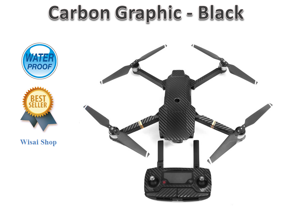 สติกเกอร์แบบ Carbon Graphic สำหรับ DJI Mavic Pro - Black