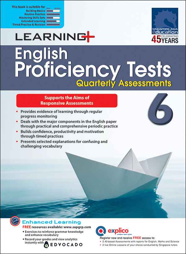 แบบฝึกหัด Learning+ English Proficiency Tests Quarterly Assessments Primary 6