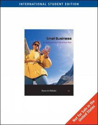Small Business : An Entrepreneur's Business Plan ISBN 9780324591071
