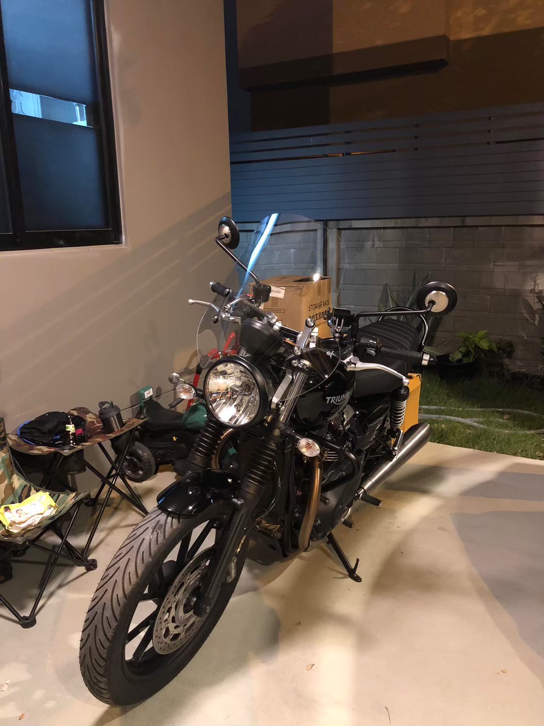 ชิวหน้า ไฟกลม ทรงสูง 47 ซม. สีใส