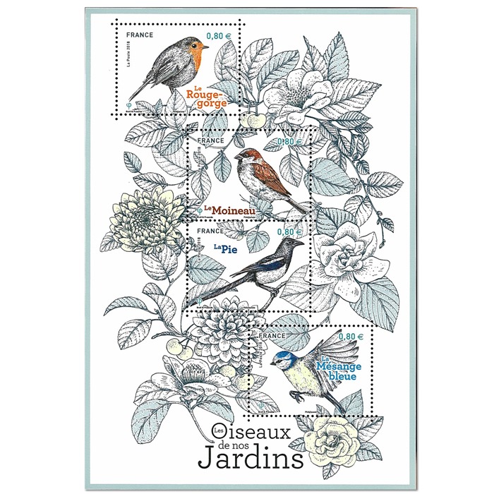 France Stamp, 2018 Nature Les Oiseaux S/S