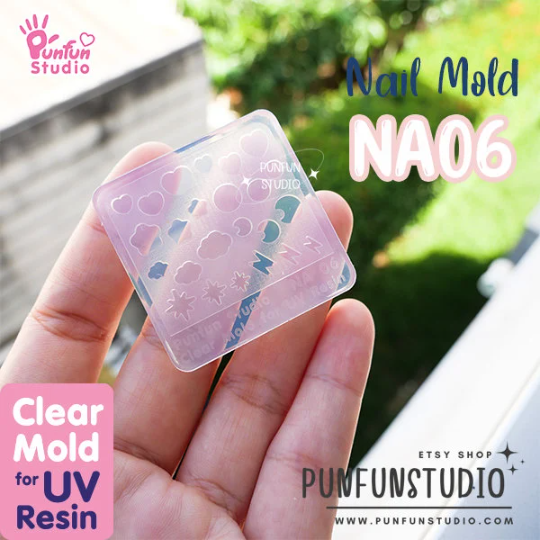 NA 06 Cutie Icon / Nail Decoration Mold / Clear Mold for UV Resin / Thickness 0.3 - 0.5 mm / Silicone Mold