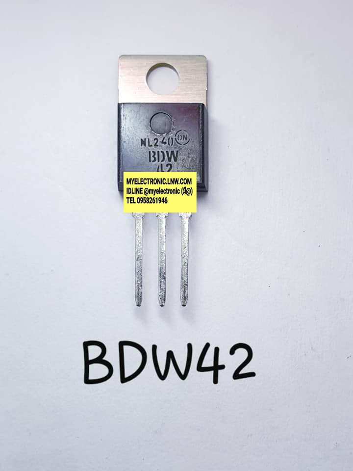 ขาย BDW42 ยี่ห้อ ON-SEM CODCTOR ตัวถัง TO-220/3ขา BDW42G ราคา ตัวละ . . บาท