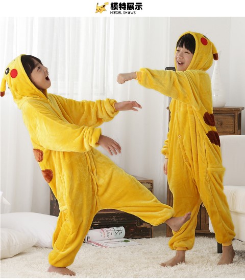 7C59 ชุดเด็ก ชุดมาสคอต ชุดนอนแฟนซี ปิกาจู โปเกมอน Mascot Pikachu Pokemon Costumes