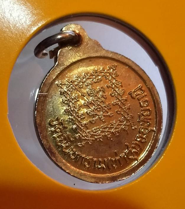 เหรียญกลมหลวงพ่อฤาษีลิงดำ หลังยันต์เกราะเพชร วัดท่าซุง เนื้อกะไหล่ทอง