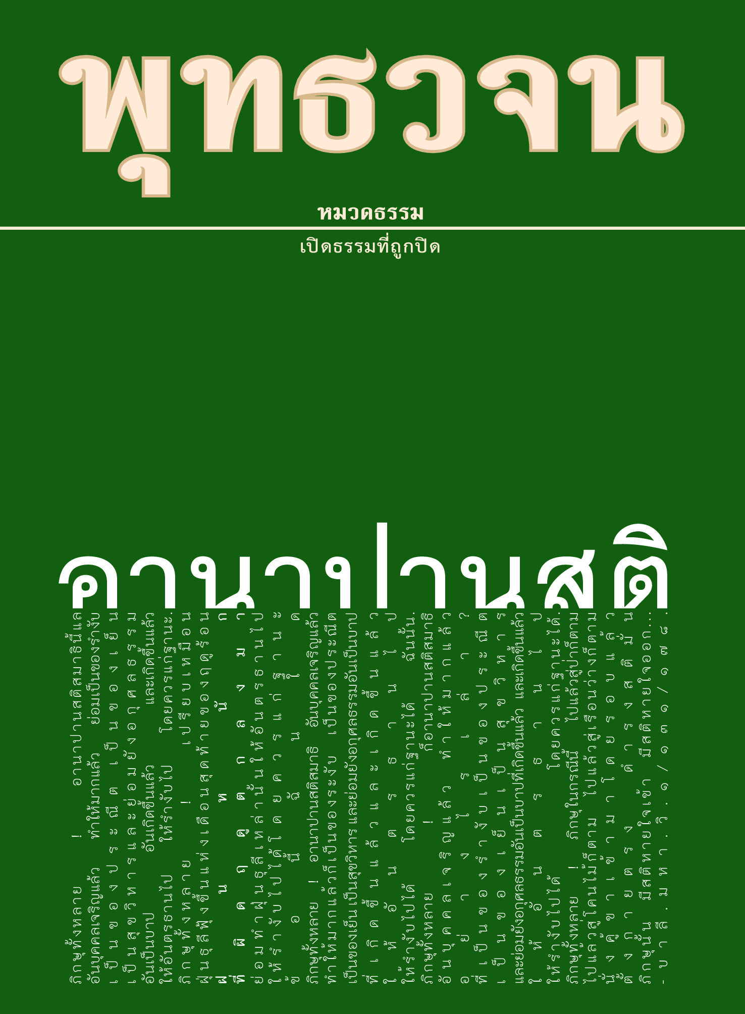หนังสือ พุทธวจนเล่มเล็ก หมวดธรรม เปิดธรรมที่ถูกปิด ฉบับที่ 6 เรื่อง : อานาปานสติ