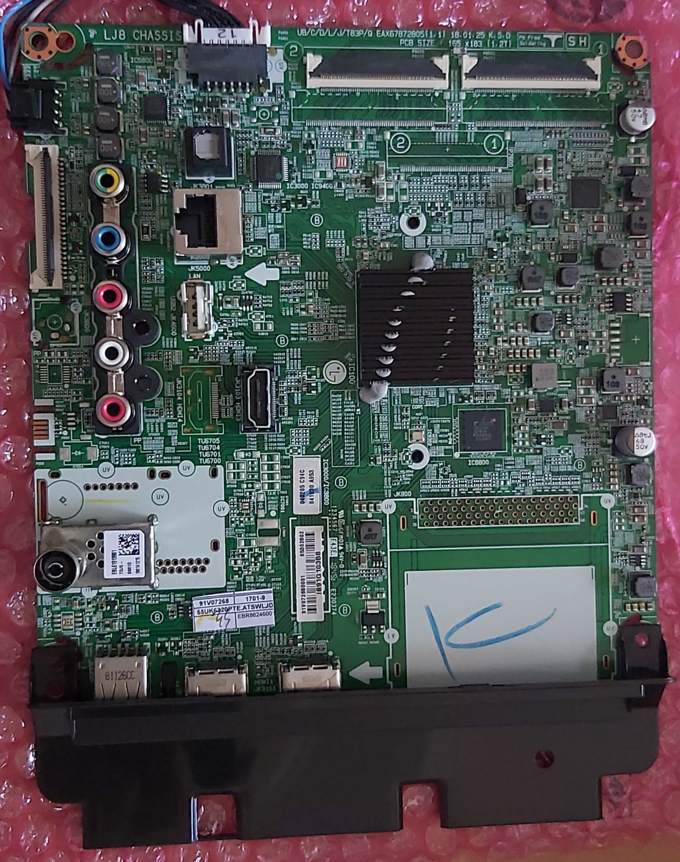 PCB MAIN 55UK6320PTE.ATSWLJD TV LG 55" อะไหล่แท้ 100%