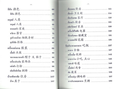เรียนรู้ภาษาจีน ศัพท์หมวดจีน-ไทย (เล็ก)