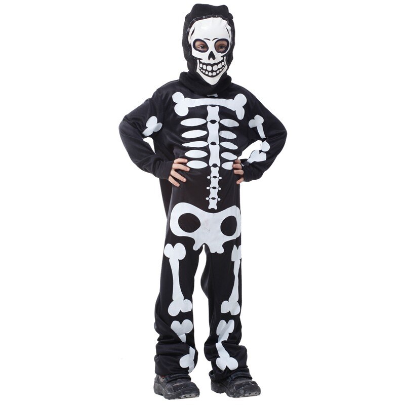 7C233 ชุดเด็ก ชุดโครงกระดูก ชุดกระดูก ชุดฮาโลวีน Children Skeleton Bone Halloween Costumes