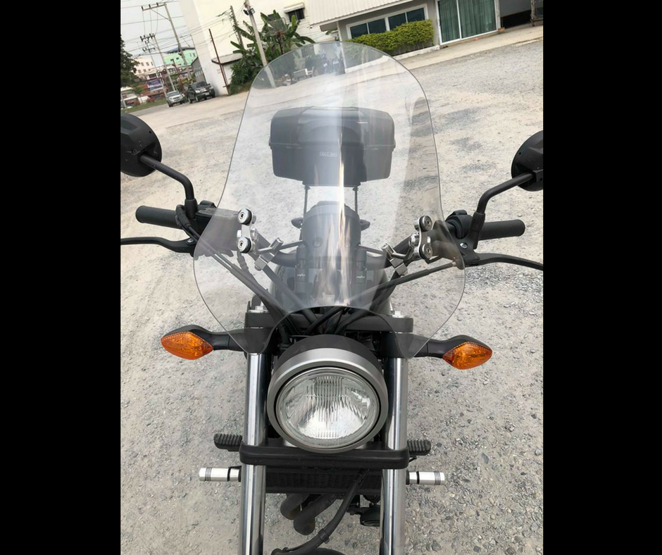 ชิวหน้า ไฟกลม ทรงสูง 47 ซม. สีใส