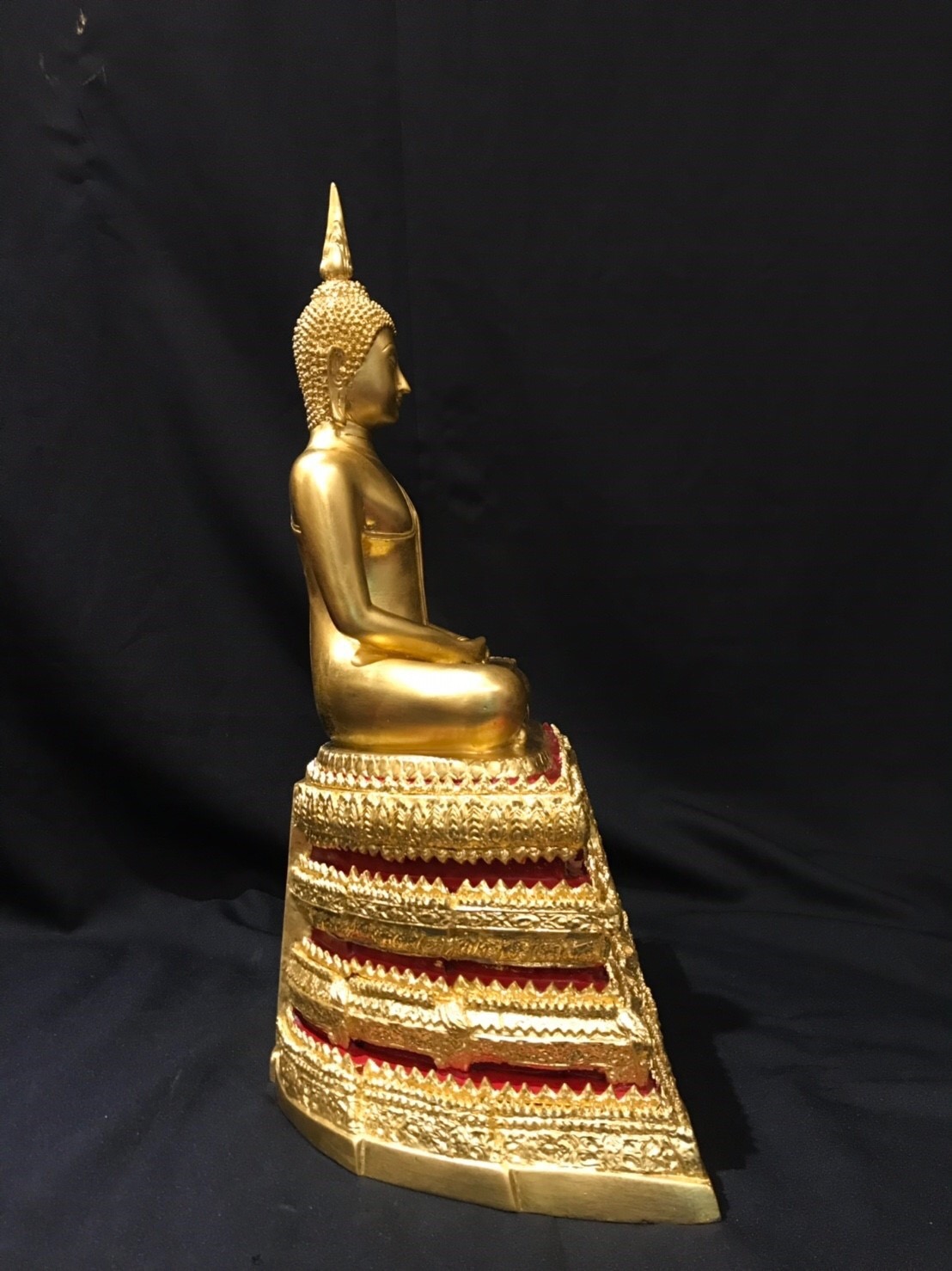พระพุทธรูป สมเด็จพระพุฒาจารย์ หน้าตัก 9 นิ้ว (โต พรหมรังสี) วัดระฆังโฆสิตาราม อนุสรณ์ 122 ปี วันที่ 22 มิถุนายน 2537 องค์ทองเต็ม