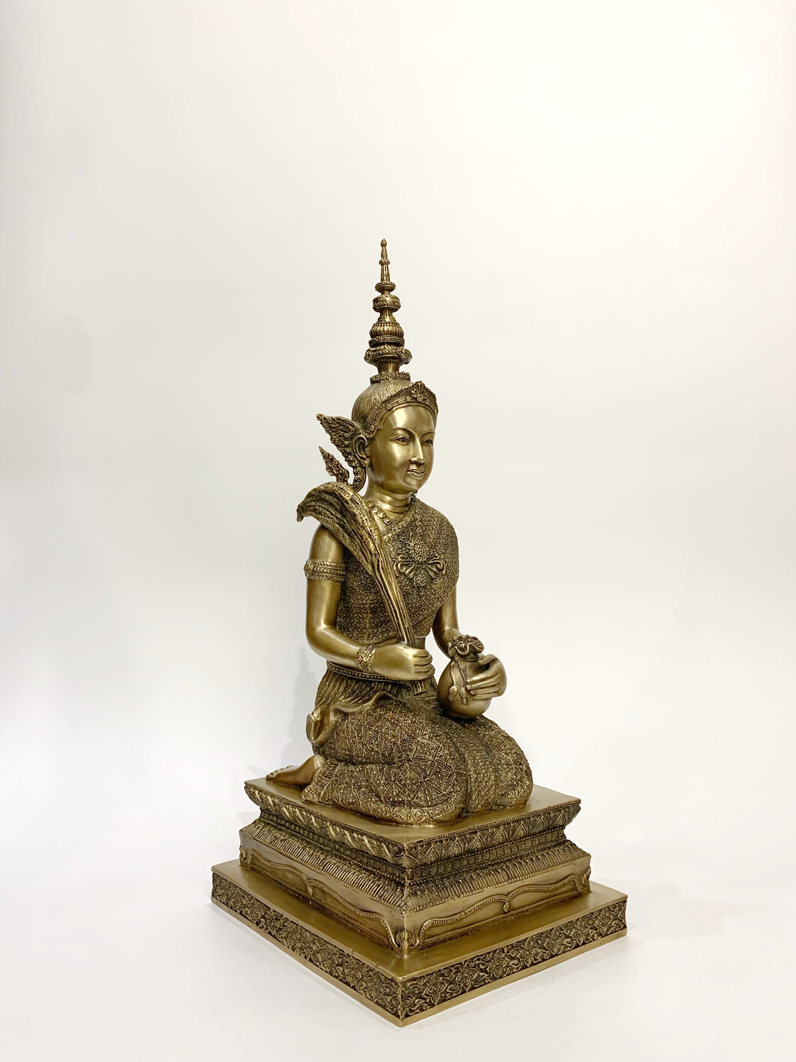 รูปหล่อ พระแม่โพสพ หน้าตัก 9" วัดพิกุลทอง จ.สิงห์บุรี ปี พ.ศ.2539