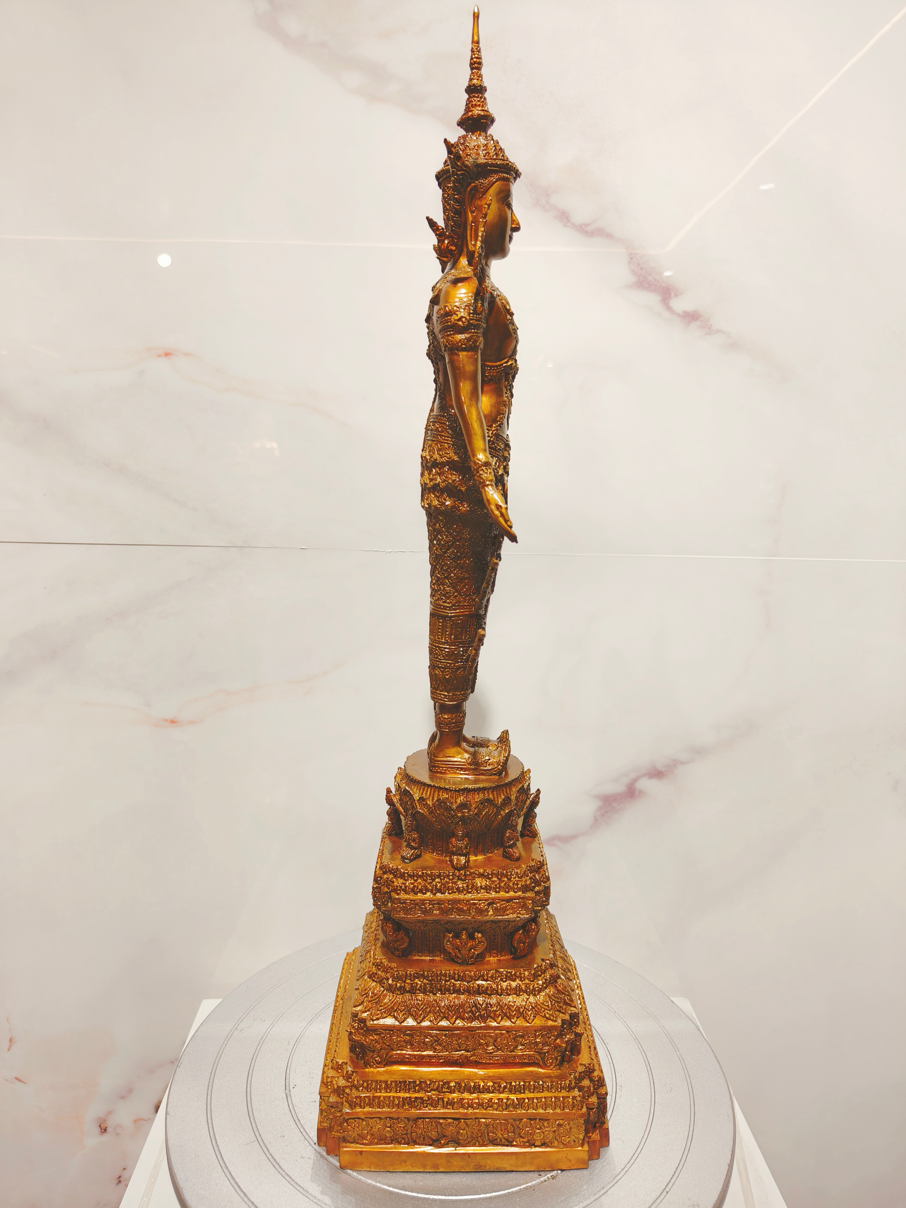 รูปหล่อพระพุทธรูปปางเปิดโลกทรงเครื่องจักพรรดิ์ หน้าตัก 5 นิ้ว วัดอรุณราชวรารามราชวรมหาวิหาร ปี พ.ศ.2539