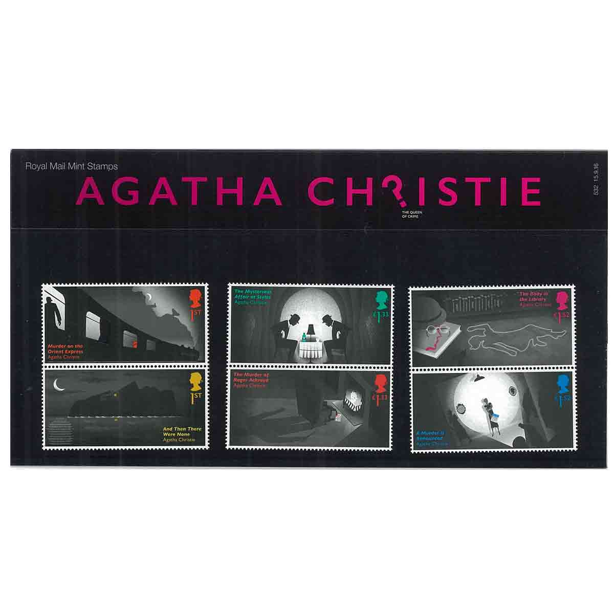 UK Stamp, 2016 Agatha Christie Pack