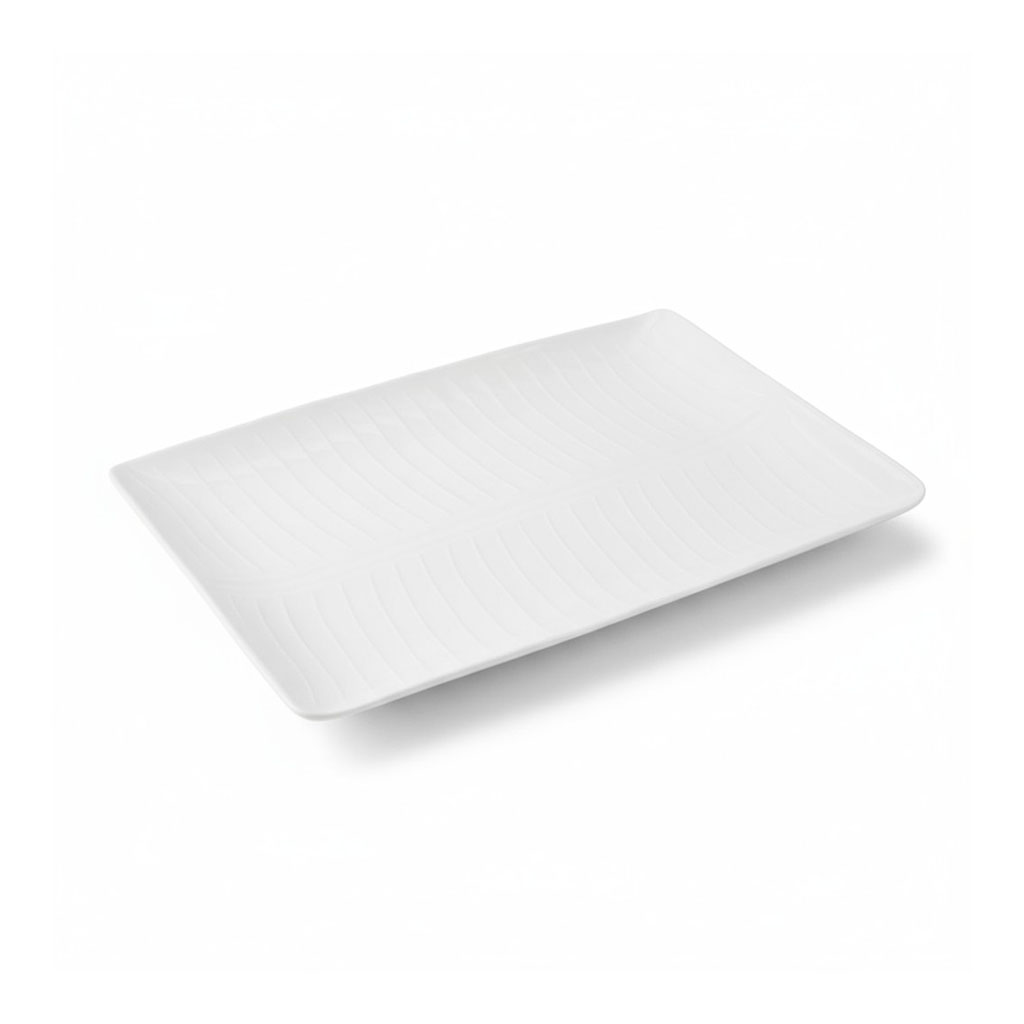 ถาดเหลี่ยมเมลามีนรูปใบกล้วย 10 นิ้ว ศรีไทย T3710