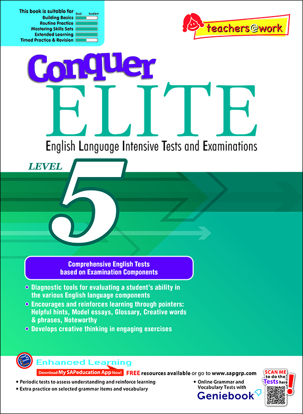 แบบทดสอบภาษาอังกฤษระดับประถมศึกษา 5 Conquer ELITE (English Language Intensive Tests and Examinations) Level 5