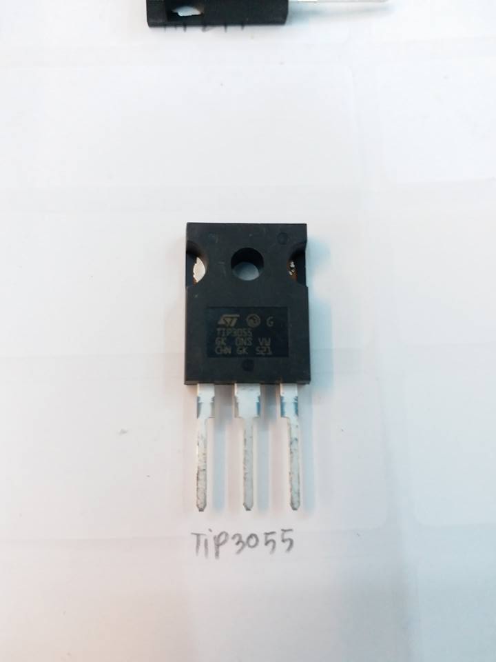ทรานซิสเตอร์เบอร์TIP3055ราคาตัวล่ะตัวถังTO-247ยี่ห้อST MICROELECTRONICSTRANSISTERชนิดNPN