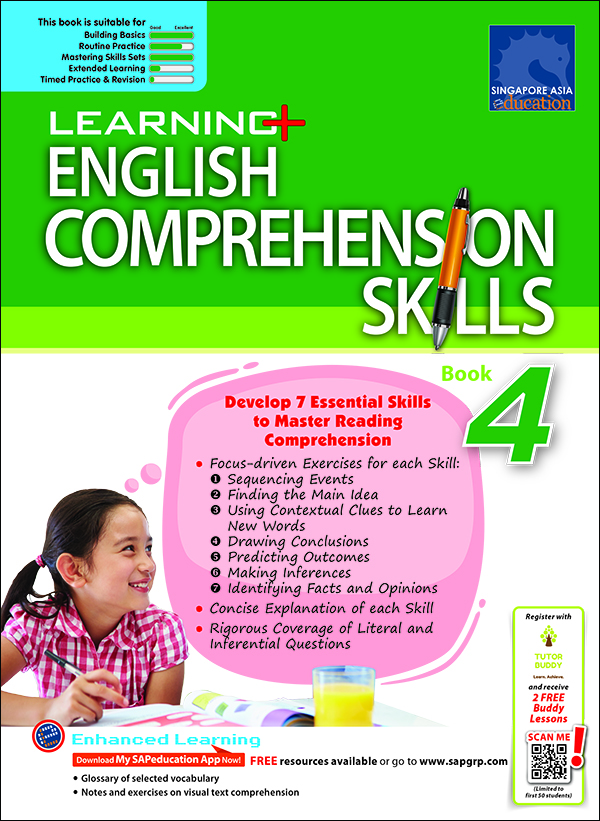 แบบฝึกหัดการจับใจความ ป.4 LEARNING+ ENGLISH COMPREHENSION SKILLS Book 4