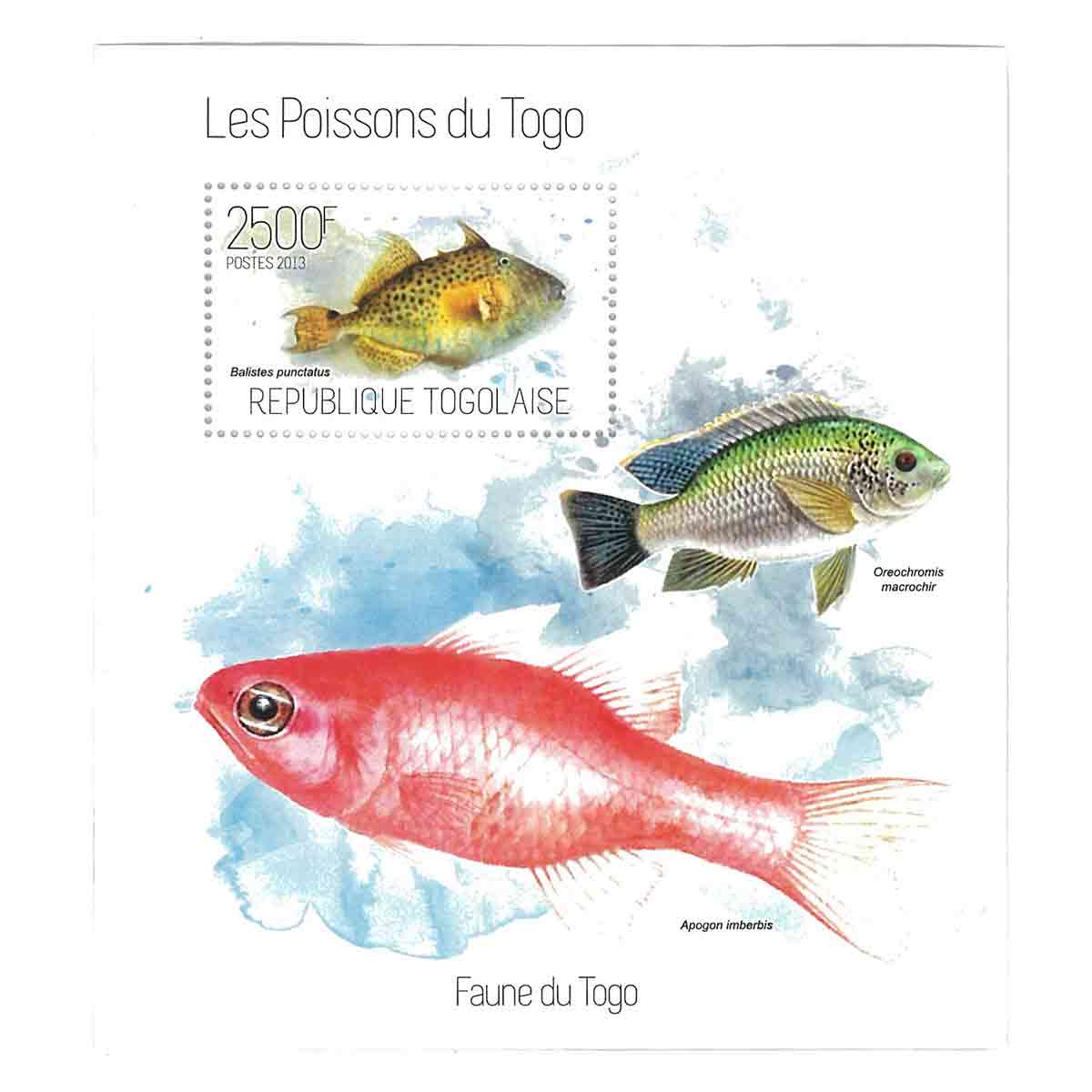 Togo Stamp, 2013 Fish, Marine Life S/S