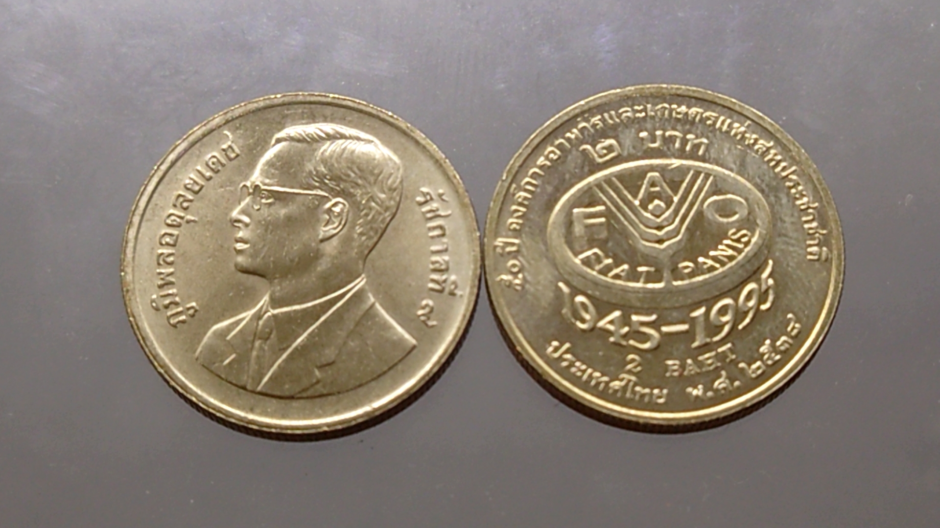 เหรียญยกถุง (ถุงเปิด 100 เหรียญ) เหรียญ 2 บาท วาระ 50 ปี องค์การอาหารและการเกษตร สภาพใหม่ ไม่ผ่านใช้