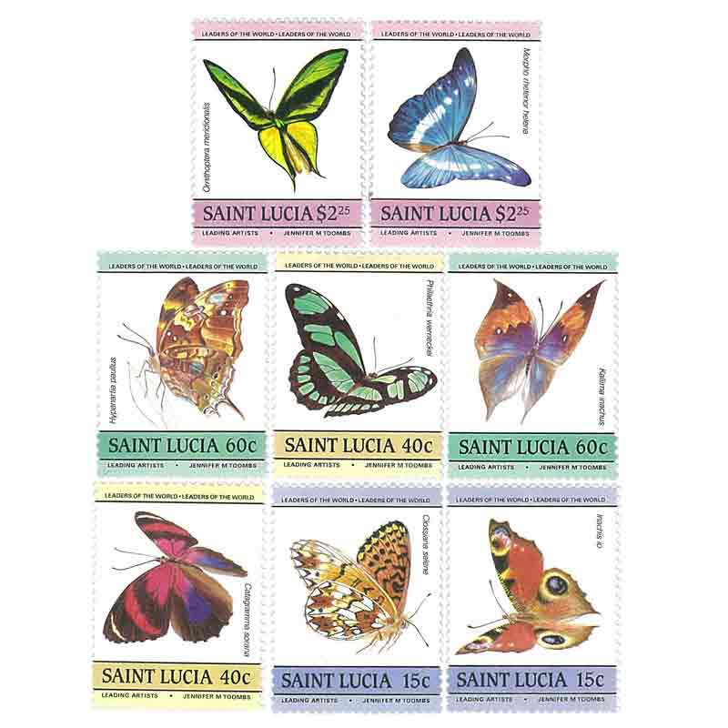 Saint Lucia Stamp, Butterfly, Insect