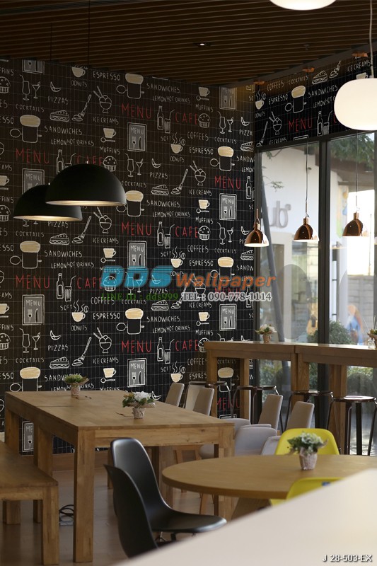 JPOP15-60 ลายcoffee สีดำ