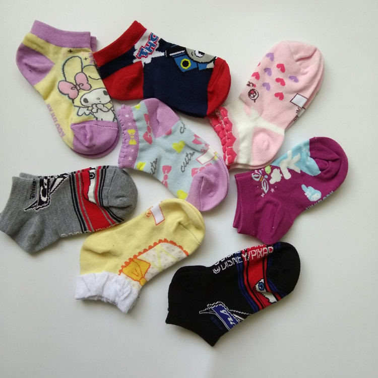 MUISUNGSHOP สินค้าโล๊ะสต๊อก ค้างโกดัง หลุด QC ถุงเท้าเด็กทรง boat sock คละลายถูกที่สุด เลือกลายไม่ได้ ขายส่ง