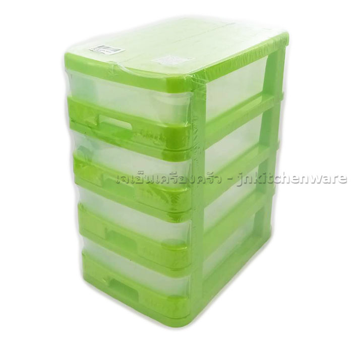 ตู้ลิ้นชักเล็กพลาสติก 4 ชั้น รุ่น SN-LB04 ขนาด 15*23*28cm.