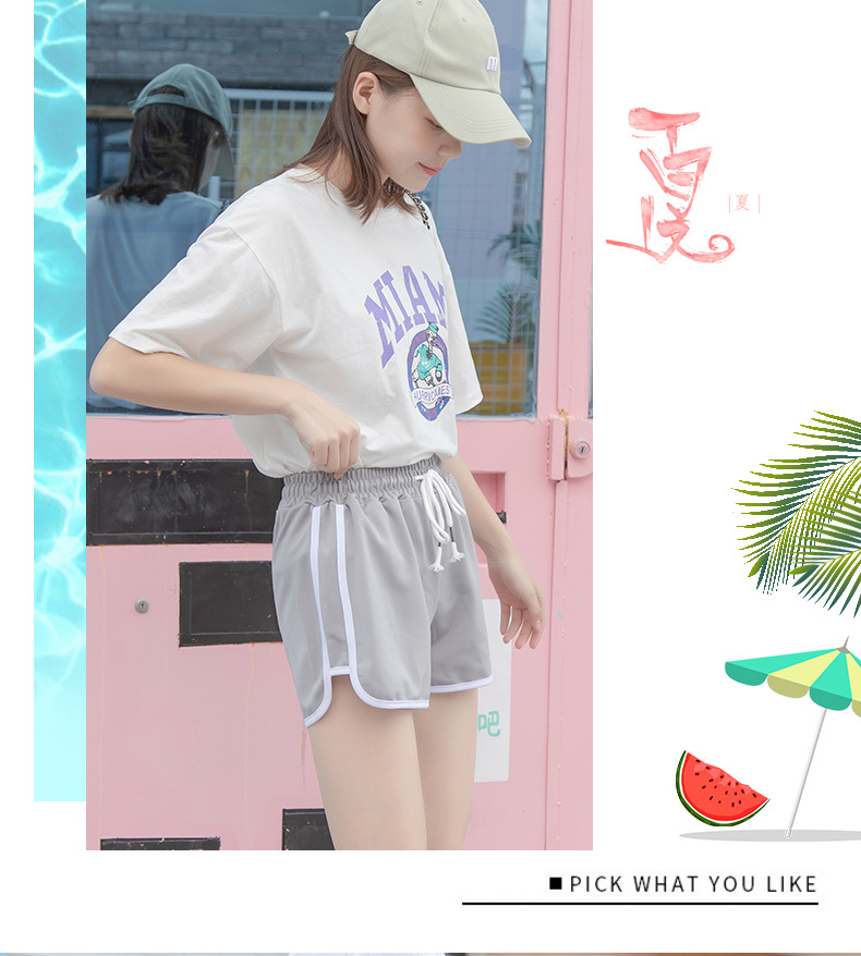 MUISUNGSHOP 🏃♀ กางเกงขาสั้น ผ้าใส่สบาย ขาสั้น สายฝอ SIZE S-L กางเกงขาสั้น เกงกางขาสั้นหญิง ทรง Sport 🏃♀