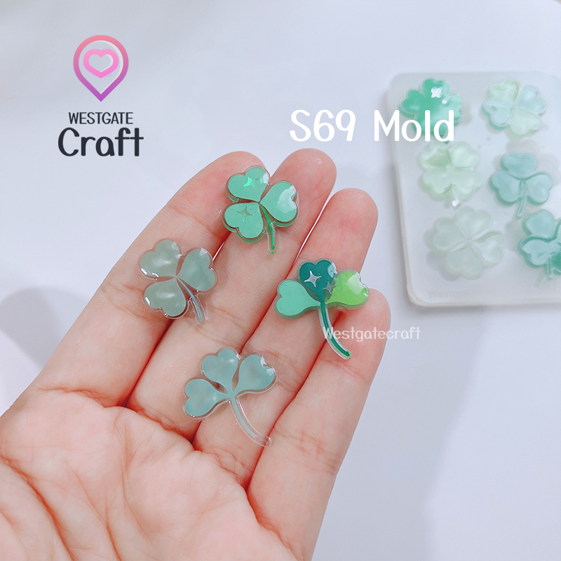 แม่พิมพ์เรซิ่น Three & Four Leaf Clover Mold S69