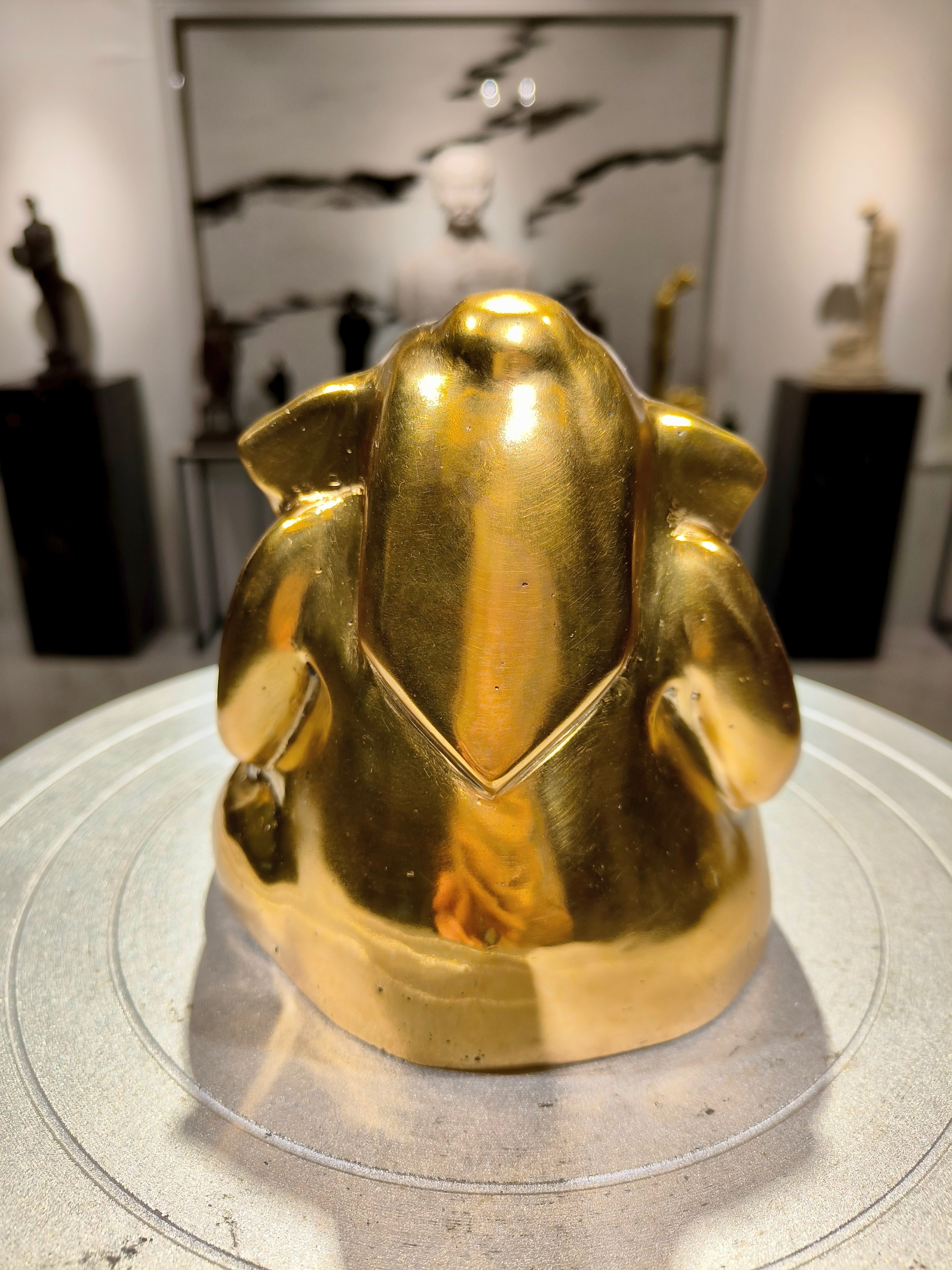 รูปหล่อ พระพิฆเนศ วรมุทรา ปางนั่งประทานพร พิมพ์โบราณ หน้าตัก 5 นิ้ว