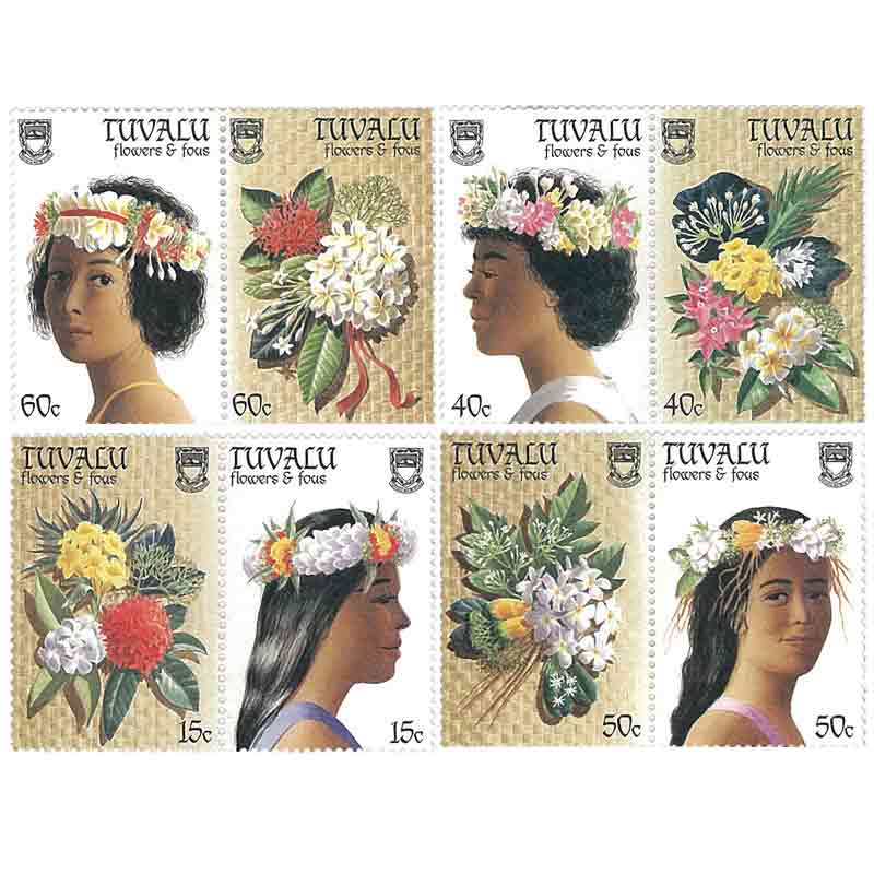 Tuvalu Stamp, Flower, Flora, Hat