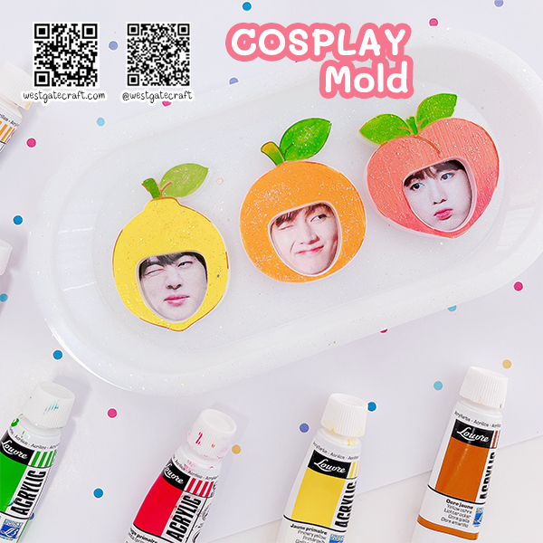 แม่พิมพ์เรซิ่น COSPALY COS 01-04 Set ( ได้ 4 แบบ แถมฟรี แม่พิมพ์ฝาปิด CSM 2 อัน )