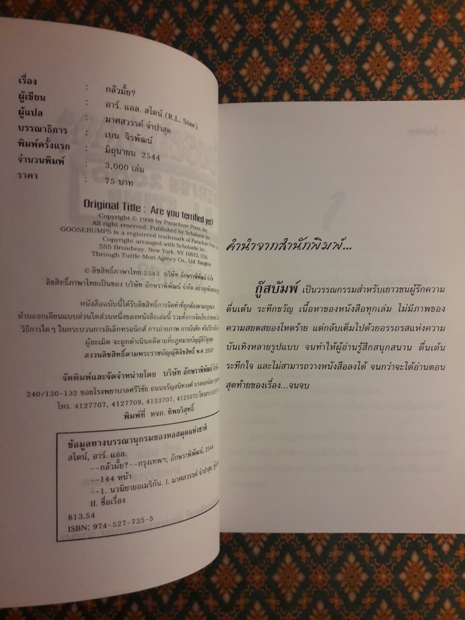 กลัวมั้ย Goosebumps