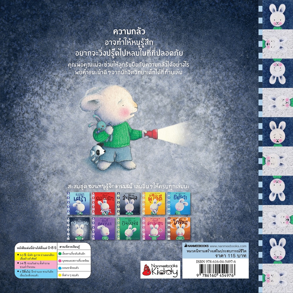 NANMEEBOOKS หนังสือ ฉันกลัวจังเลย : ชุด ชวนหนูรู้จักอารมณ์ (ชุดนี้มีทั้งหมด 10 เล่ม และชวนหนูจัดการอารมณ์ 1 เล่ม)