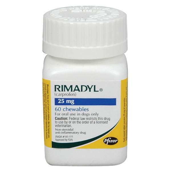 RIMADYL ไรมาดิล 25 MG. ยาลดอักเสบ ลดปวดชนิดไม่มีสเตียรอยด์ สำหรับสุนัข