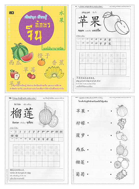 SET คัดสนุกเรียนรู้ อักษรจีน (4 เล่ม)