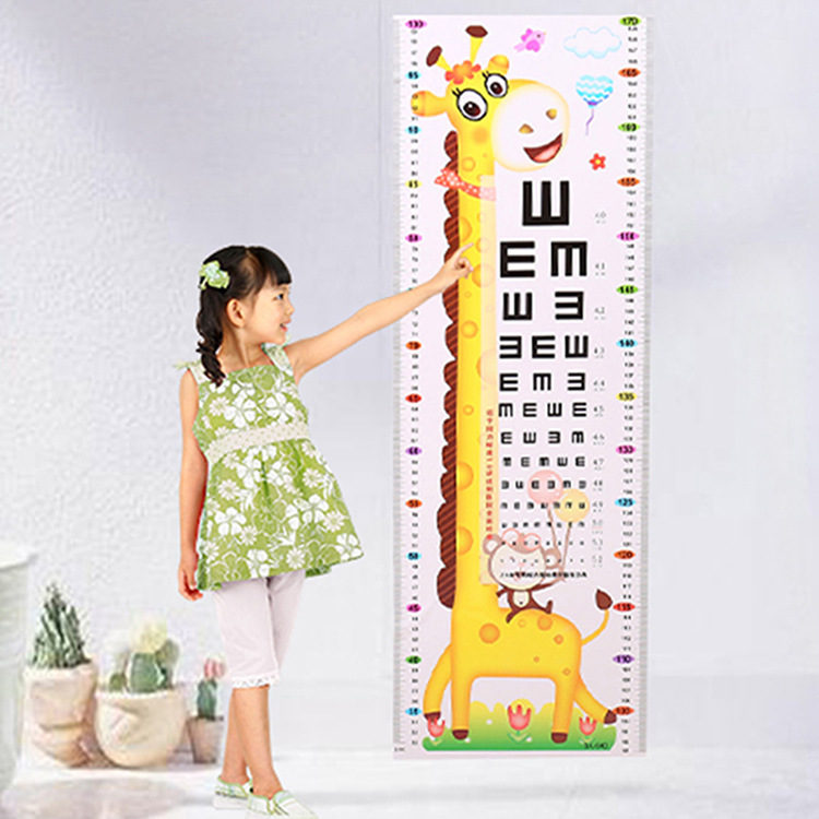 MUISUNGSHOP โปสเตอร์/สติ๊กเกอร์ วัดส่วนสูงติดผนัง ลายการ์ตูนน่ารักสำหรับเด็ก แผ่นวัดส่วนสูงเด็ก