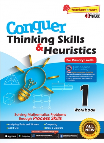แบบฝึกหัดคณิตศาสตร์ภาษาอังกฤษ ป.1 Conquer Thinking Skills & Heuristics For Primary Levels 1